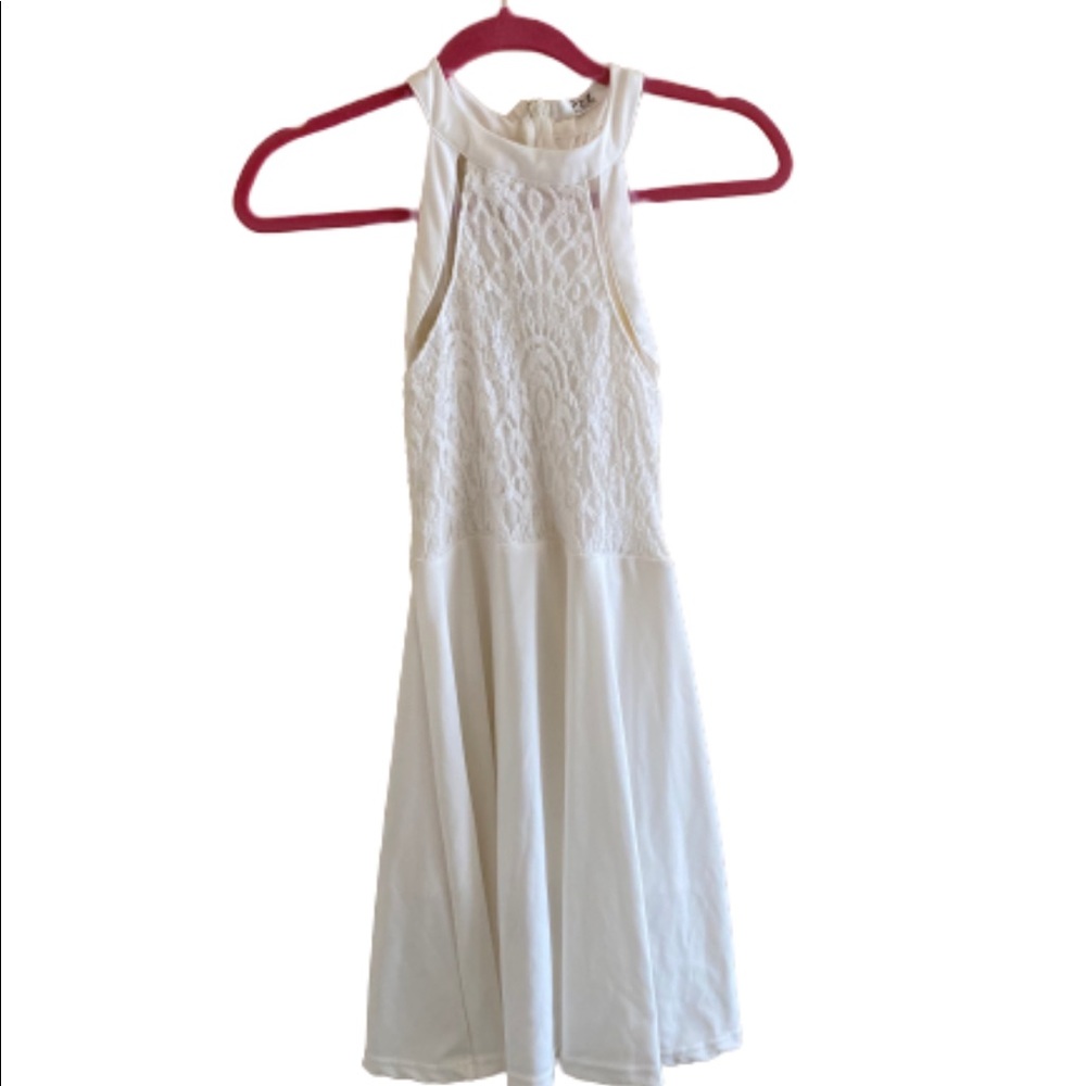 White halter dress
